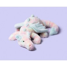 Jellycat 棉花糖龍 彩虹龍 Lazulia Dragon 50CM 附防塵袋, 圖片, 1個