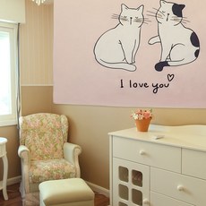 대형 패브릭 포스터 고양이 L, 빠름빠름 본상품선택, 1개