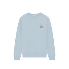 드롤드무슈 레터링 슬로건 스웨트셔츠