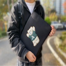 코넬레인 귀여운 곰 노트북 패드 파우치 가방 15인치