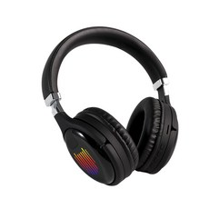 藍芽折疊式頭戴耳機 RGB遊戲耳麥 降噪高清 HIFI級音質, 黑, 如圖