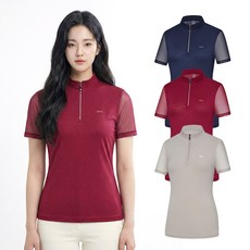 콜핑 여성 하이쿨 흡습속건 기본 등산 반팔 반집업 티셔츠 KSC489TT3W