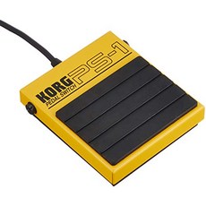 KORG PS-1 단일 모멘터리 페달 풋스위치 MIDI 키보드용 KORG PS-1 Single Momentary Pedal Footswitch for MIDI Keyboard, 1개, 현대의