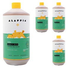 알라피아 에브리데이 시어 어린이 버블 배스 유칼립투스 민트 향, 950ml, 4개