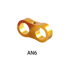 범용 AN4 AN6 AN8 AN10 빌렛 오일 연료 워터 호스 튜브 분리기 분배기 클램프 알루미늄 라인 키트, [01] AN6 black