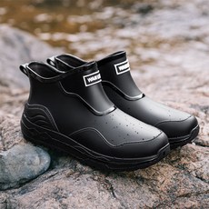 男士短筒雨鞋 戶外舒適防滑廚房膠鞋 防水洗車鞋