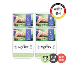몰텍스 퓨어&네이처 밴드형 기저귀 21매 4팩, 6단계, 84매
