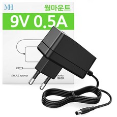 DC 9V 어댑터 모음 가정용 직류전원장치 공유기 전원 DC 아답터, 01. 9V 0.5A 벽걸이형, 1개