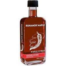 루나목 메이플 핫 + 스파이시 인퓨즈드 시럽 - 정통 및 리얼 버몬트 | 훈제 칠리 페퍼 모든 식사 비네그레트 치킨 & 와플에 훌륭한 향신료 8.45 Fl Oz (250mL), 1개, 250ml