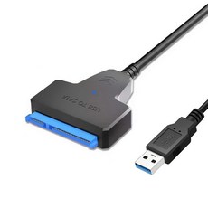 SATA USB 3 0 케이블 어댑터 2 5 5인치 SSD HDD 외장 하드 디스크 22Pin 12V 2A 전원, USB 3.0 전원없음 / 30cm