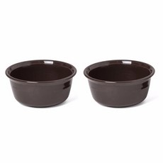 주방프라자 업소용 PC 뚝배기 해장국 그릇 1인용, 2개, 밤색