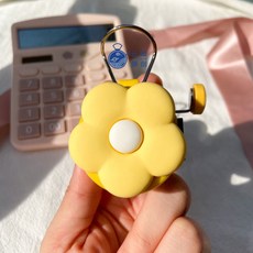 花朵計數器 手動機械點數器 金屬手按 實驗記數器 數客器 功德敲木魚, 黃色花朵, 1個