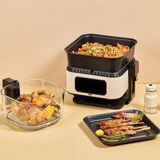 에넥스 3IN1 멀티 에어프라이어 유리바스켓 그릴 냄비 EMAF-360MH, 본품