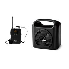 Hylex 無線麥克風擴音器 40W大功率藍牙教學導遊擴音機, Black, 1套, HUM-067