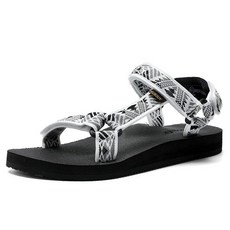 Muboliy 여성용 오리지널 샌들 편안하고 빠른 건조 캐주얼 스포츠 워킹 하이킹 워터 아치 서포트 포함 화이트/그레이 10123900