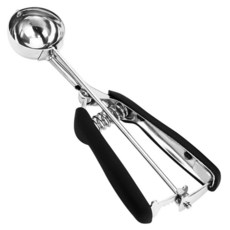 OSHLANT Ice Cream Scoop 18/8 Stainless Steel Cookie 5.3Tbsp/80ml/2.7oz Dough Scooper with Trigger, #40/ 2 Tbsp, 블랙