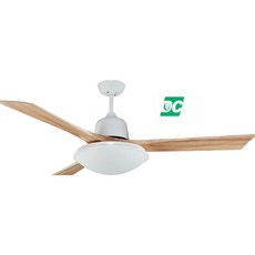 （修一） 穩帝士吊扇60吋 實木 36瓦 DC吊扇 直流變頻 實木葉片 遙控 微調三色光 北歐原木風 台灣製造, 原木白,36瓦