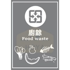 HOYA 資源回收分類貼紙, 1個, 1