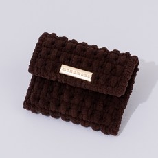 모누의 네트공예 - 벚꽃팝콘 카드지갑 DIY 키트 (영상제공), 코코아브라운, 1개