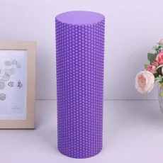요가 롤러 라운드 EVA 폼 실린더 필라테스 운동용 향상된 홈 워크아웃용 직경 10cm 길이, 04 Purple
