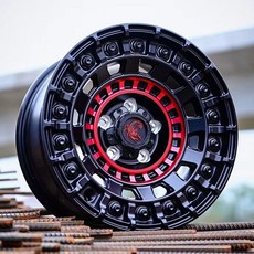 차량 튜닝 휠 자동차 18인치 19인치 20인치휠 17인치 수입, 11. A719 블랙 레드 링, 17x8.5J, 1개