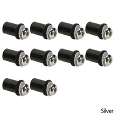 10pcs 오토바이 M5 16mm 미터 고무 잘 너트 윈드 스크린 페어링 카울 양극 처리 된 앞 나사, 01 은, 1. 10pcs