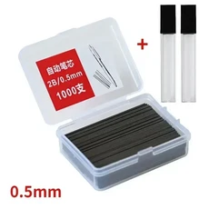 1000Pcs 기계식 연필 리드 코어 0.5 0.7mm 대용량 교체 가능한 연필 리필 2 튜브 편지지, 02 0.5mm, 1개