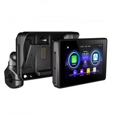 EKIY 고급형 탈착식 5인치 오토바이 스마트 내비게이션 카플레이 안드로이드 오토 블루투스, 기본패키지+2채널 카메라