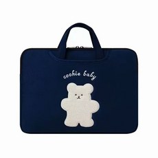 노트북 파우치 귀여운 손잡이 가방 곰돌이 케이스 맥북 갤럭시탭 아이패드, coohie핸드백, 1개