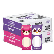 파스퇴르 꼬미루미 2종혼합125ml (딸기24입+믹스베리24입) 총48팩, 125ml