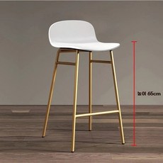 키큰의자 다리긴의자 골드바의자 체어, K. 좌석 높이 65 골드 발판화이트