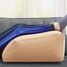 발 쿠션 에어 받침대 하지정맥류 풋스툴 카시트발판 에어풋쿠션 발받침대 차량용발받침 캠핑에어쿠션 차량용발판 발받침 여행쿠션 기내용쿠션 에어발쿠션 휴대용에어발쿠션 펌핑발쿠션 에어매트, 베이지