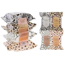 120피스 메이크업 제거 물티슈 버라이어티 세트 4팩 액티브 식물성 리무버 페이셜 클렌징 타월 히알루론산 콜라겐 레티놀 로즈 워터 포함 286362, 애니멀 프린트