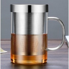 304不鏽鋼濾茶玻璃杯500ML - 耐熱 (附發票), 1個