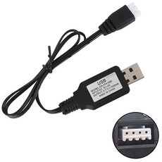 올칩 3.7V XH4P USB충전기 전동 물총 리튬 배터리용 RC카 보트 장난감 호환 케이블, 1개, (XH4P) 3.7V USB충전기