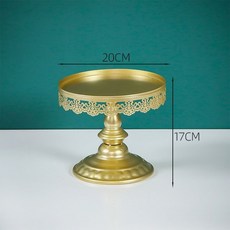 蛋糕盤 杯子蛋糕架 水果盤 三層水果架 鐵藝點心盤 下午茶點心架 家用蛋糕托盤 甜點架 三層蛋糕架 甜品架, 小號蕾絲高腳架, 1個