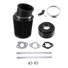 X AUTOHAUX 혼다 클론 GX160 GX200 202cc 6.5 HP용 업그레이드 에어 필터 흡기 키트 엔진 에어 클리너 1세트 고카트 및 미니 바이크용 블랙, X AUTOHAUX 혼다 클론 GX160 GX200 2