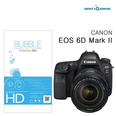 HappyJanuary 버블 HD강화필름 2장 캐논 EOS 6D MARK II 상단포함 디스플레이보호필름