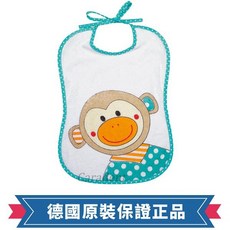 Fashy 德國 卡樂登 臉紅小猴毛巾布圍兜 綁繩式, 1個