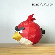 페이퍼크래프트 종이 모형 DIY 입체 동물 종이접기 크래프트, 일반 종이 버전, M. P024버드