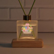 am207-꼬망드LED우드받침디퓨저_축하꽃바구니, 04.5월의라일락/02.안개플랫, 1개