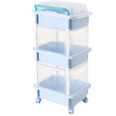 리빙스마일 기저귀 정리함 직사각 3단 일반 A형, ALL BLUE, 1개