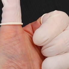 손가락 끝 보호 라텍스 골무 50g 백색 사무용 밴드 위생용, 1개, 상세페이지 참조