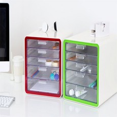 행복한쇼핑 마이룸 멀티캐비넷 다단 서류함 6단, 4단 - 그린