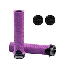 듀얼 미끄럼 방지 자전거 그립 커버 고무 자전거 액세서리 핸들 바 커버 편안한 소프트 MTB 산악 핸들 바 그립, XiangJiao1 Purple, 1개