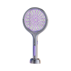 智慧電蚊拍 USB充電 三段伸縮 低音電網技術, 基礎款【90°旋轉網面】捕蚊電蚊拍