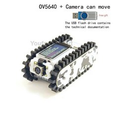 파이프라인 검사 무선 비디오 자동차 트랙 RC 로봇 카메라 메이커 Esp32 스캐닝 코드 네트워킹 DIY, Adjust Car no handle, A