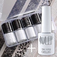 젤릭 멀티젤 레이스 네일호일 세트, 1개, 젤릭멀티젤+레이스호일 세트 1개, 젤릭멀티젤+레이스호일 세트