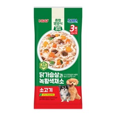 이나바 챠오 닭가슴살과 녹황색채소 파우치 강아지 종합영양식, 1개, 180g, 소고기