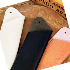 엠비아5 가죽 펜 홀더 가죽펜케이스, 오렌지